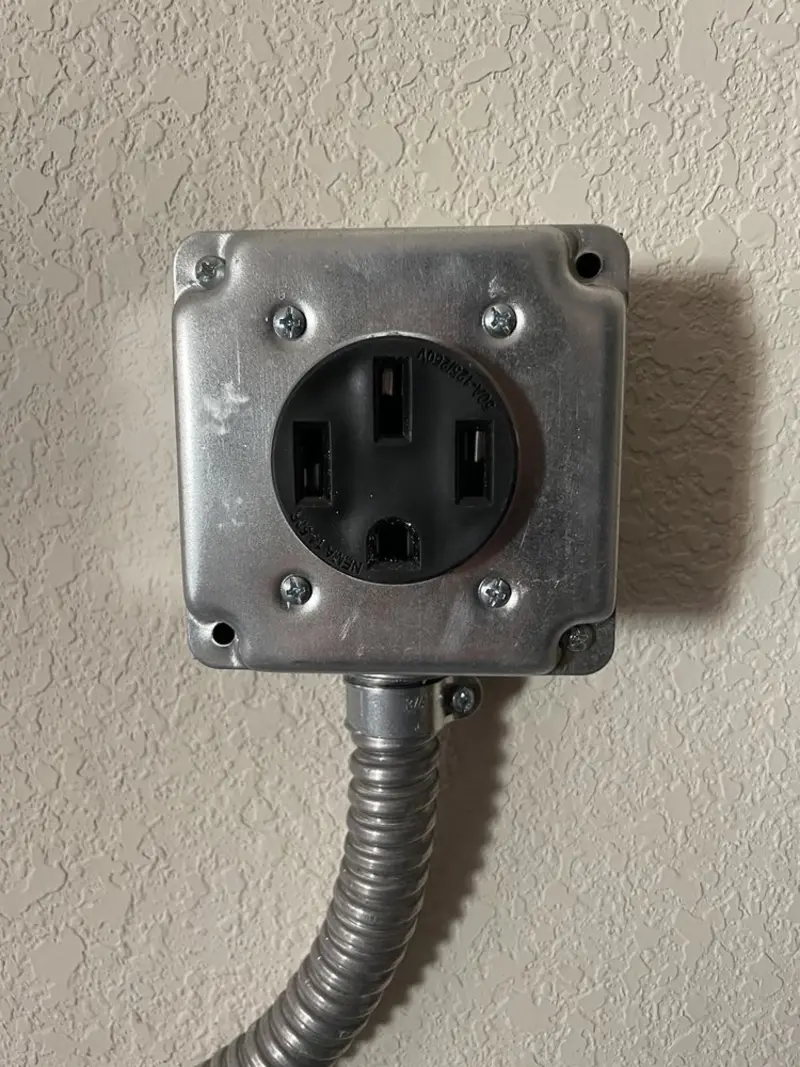 NEMA 14-50 outlet installed for Smart Home Electrical in Des Moines