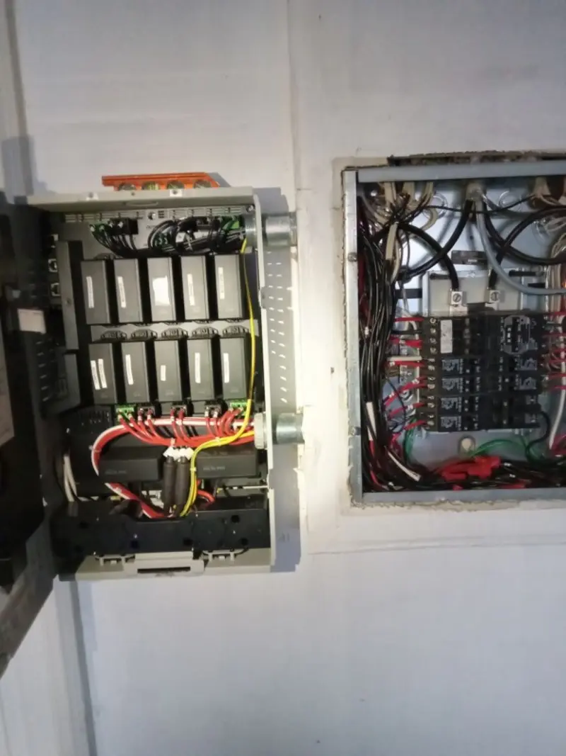 Electrical panel upgrade completed for Security Camera Wiring in Des Moines